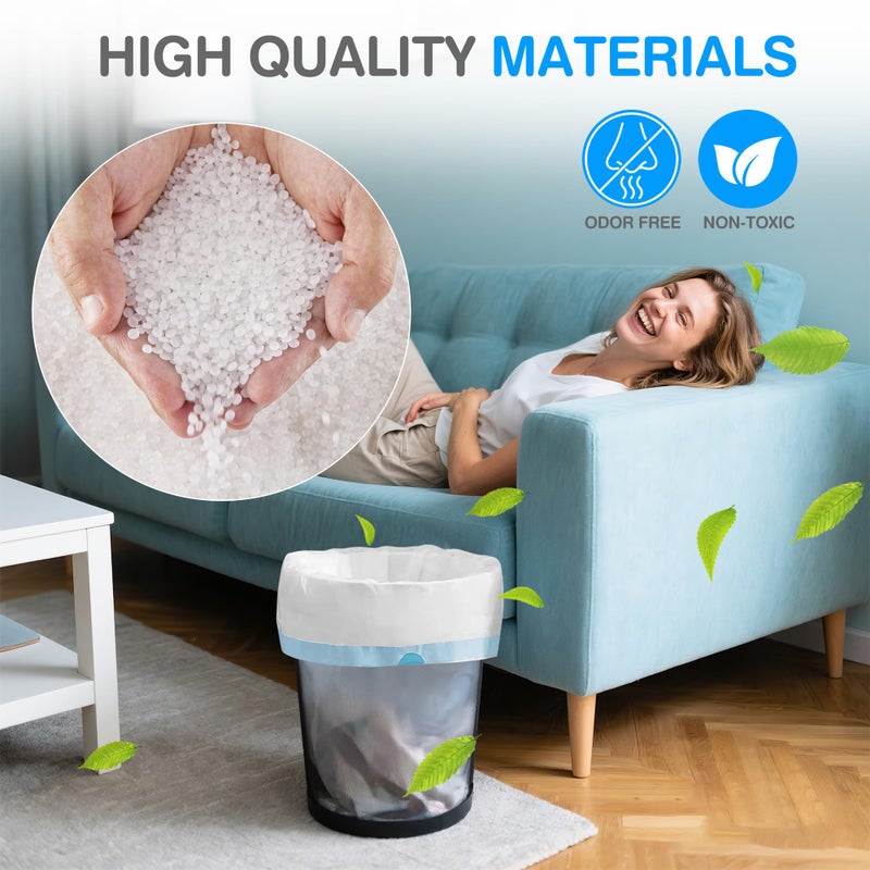 Charmount Small Trash Bags 4 Gallon, 200 Count Drawstring Mini Garbage Bags, Plastic Trash Can Liners for Bathroom Accessories, Bedroom, Dorm Room Essentials, Office - Image 5